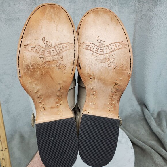 Freebird Shoes Womens Size 7 Tan Leather Stair Boho Ankle Boots - Picture 7 of 9